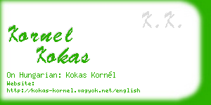 kornel kokas business card